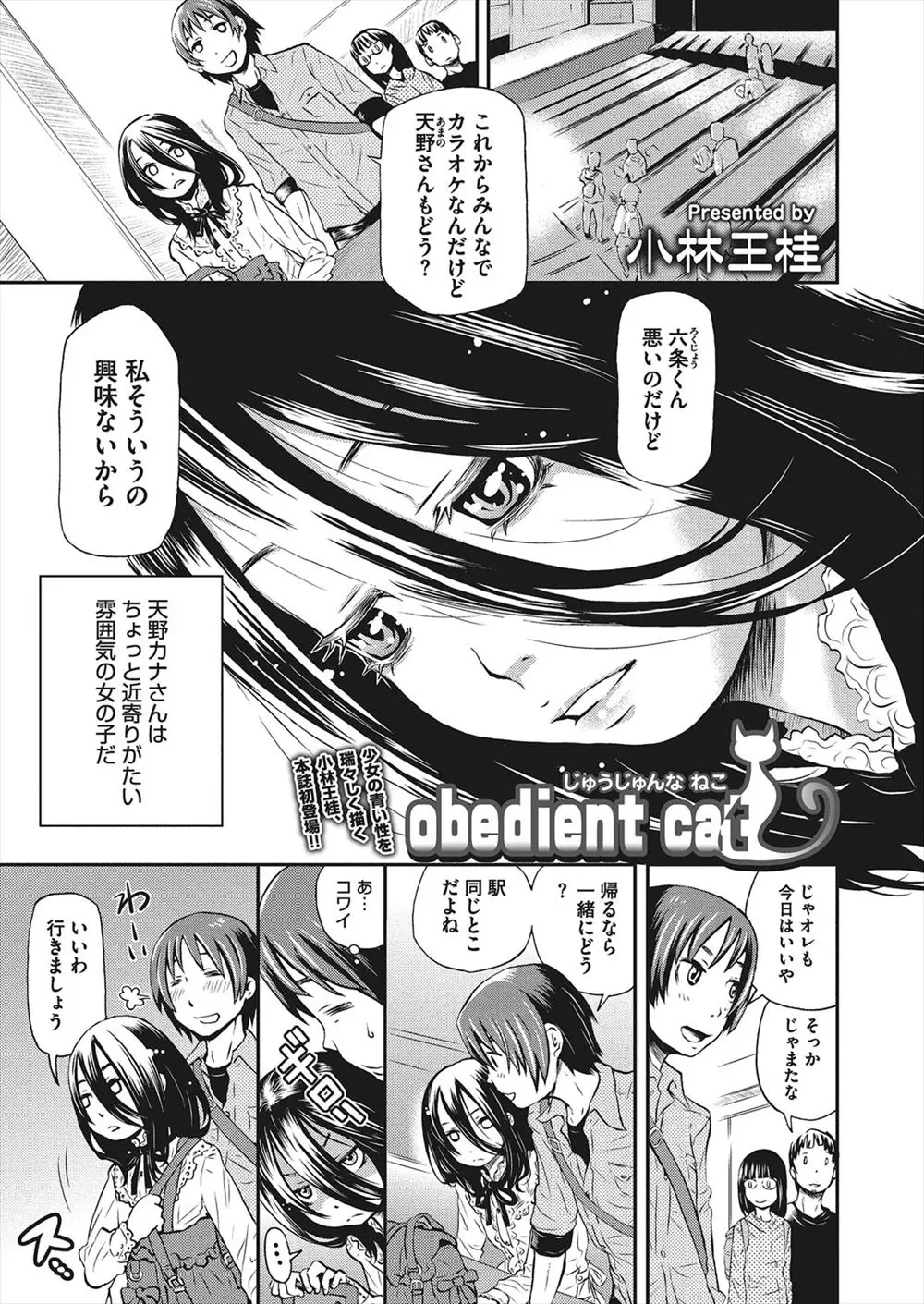 【エロ漫画】クールで無口でとっつきにくい美少女同級生に毎日しつこく話しかけ勢いで告白したら、家にやってきたツンデレだった彼女にフェラをされ処女をもらい中出し初体験した♪