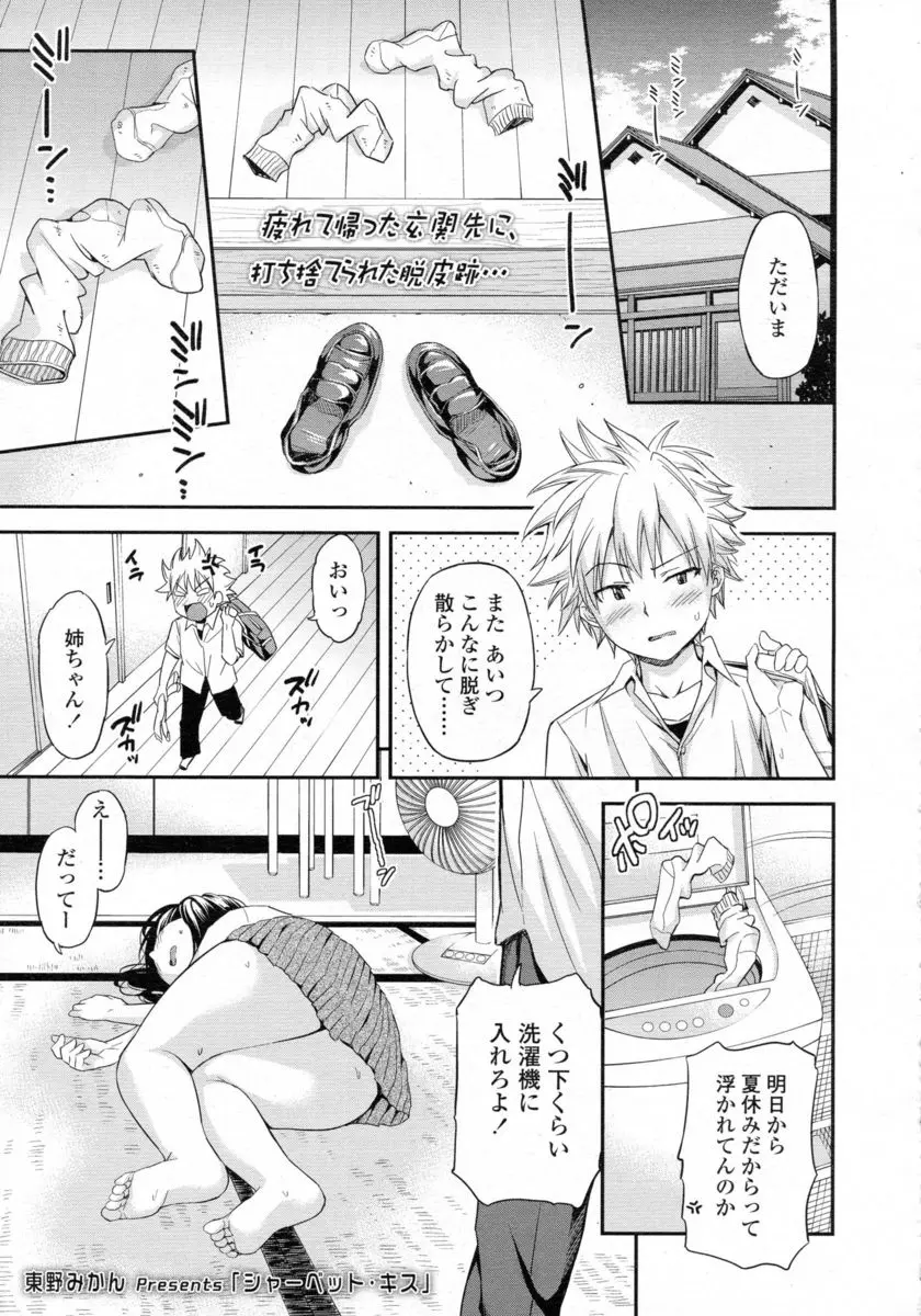 【エロ漫画】だらしないけどかわいい姉が無防備に寝ていてパンチラをガン見して興奮していたら、姉にからかわれ挑発され、興奮した弟が本当に姉に襲いかかりいちゃラブ中出し近親相姦する！